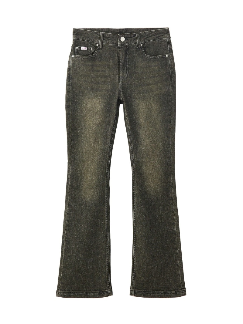 【SALE／30%OFF】LOW RISE FLARE SKINNY DENIM PANTS X-girl エックスガール パンツ その他のパンツ ブルー ブラック【RBA_E】【送料無料】[ Fashion]｜X-girl／エックスガール