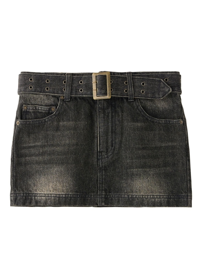 【SALE／30%OFF】2WAY LOW RISE MINI SKIRT X-girl エックスガール スカート その他のスカート ネイビー ブラック【RBA_E】【送料無料】[ Fashion]｜X-girl／エックスガール