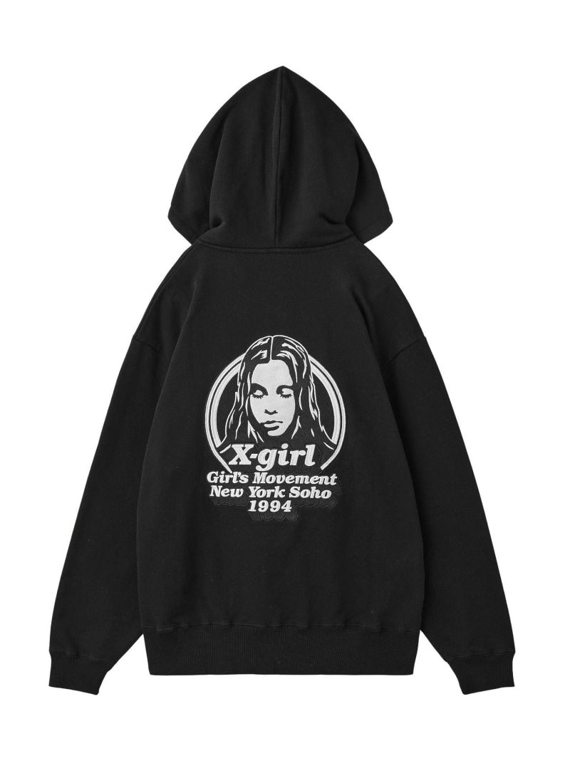 楽天市場】CIRCLE LOGO AND FACE ZIP UP SWEAT HOODIE X-girl エックス