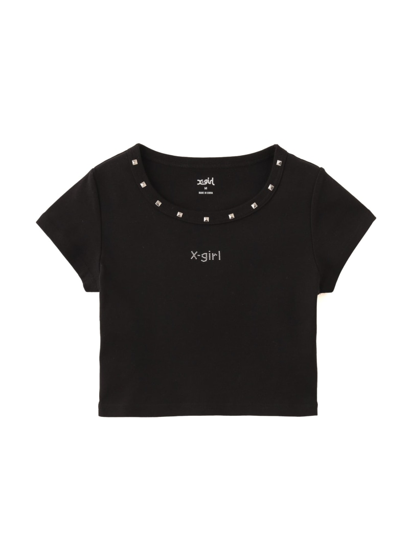 完売必須 X-girl CHENILLE EMBROIDERED LOGO MARK BABY TEE X-girl｜CHENILLE EMBROIDERED LOGO MARK BABY TEE | Rakuten