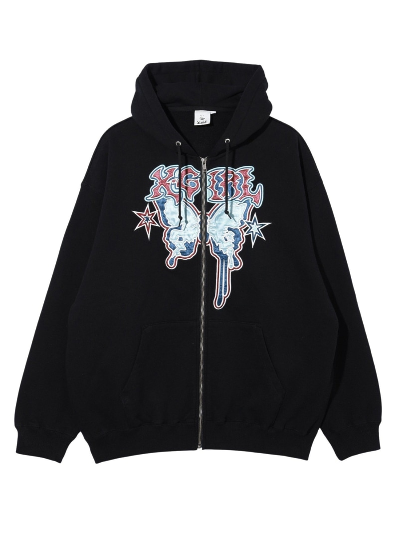 楽天市場】BUTTERFLY ZIP UP HOODIE X-girl X-girl エックス