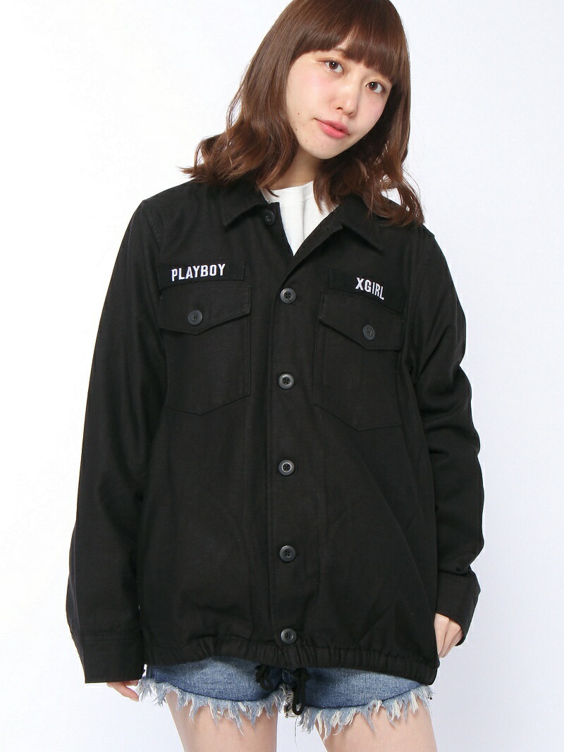 楽天市場 Rakuten Fashion Sale 35 Off X Girl X Play Boy u Jacket X Girl エックス ガール コート ジャケット コート ジャケットその他 ブラック カーキ Rba E 送料無料 X Girl エックスガール