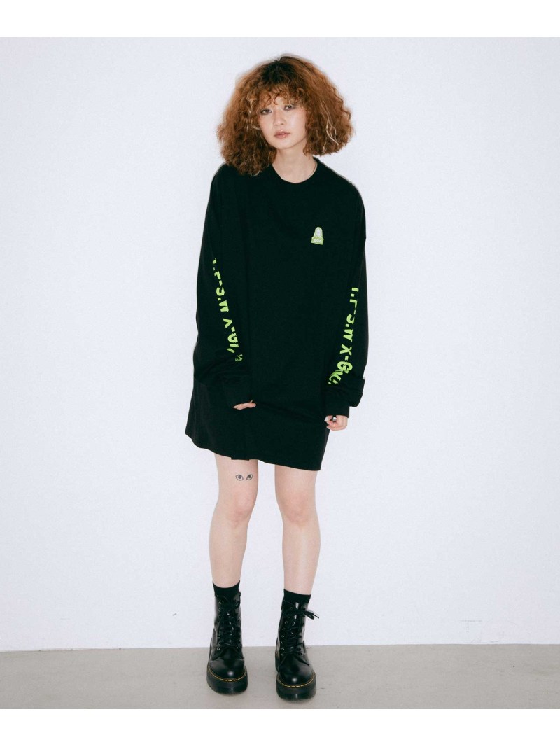 T P S W Ls Tee Dress X Girl エックスガール ワンピース 長袖ワンピース ブラック ブルー パープル ホワイト 送料無料 Rakuten Fashion Artingroup Ae