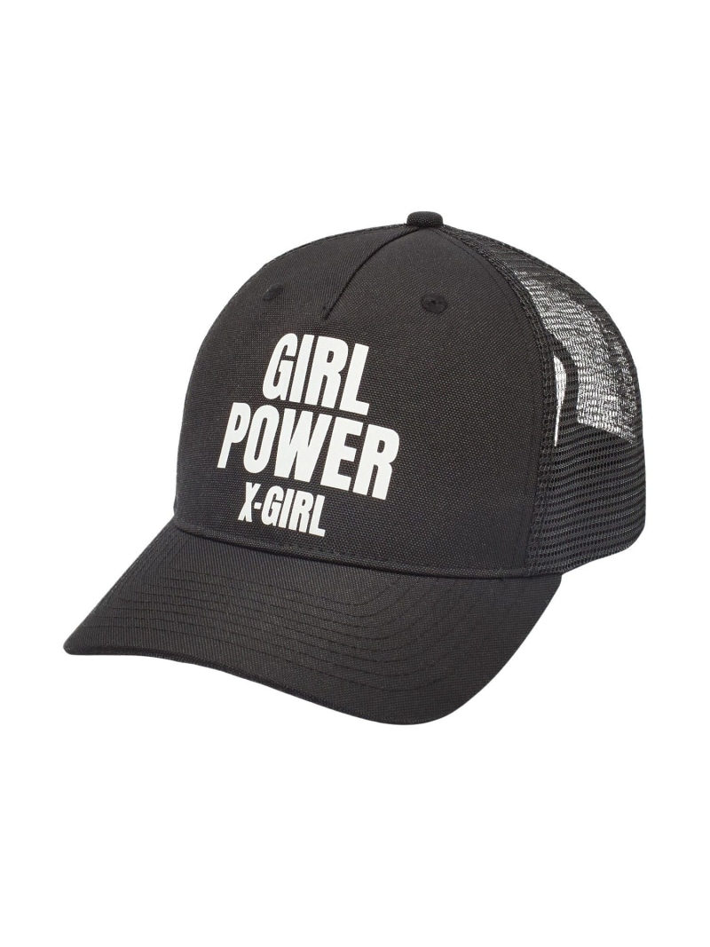 GIRL POWER LOGO TRUCKER CAP X-girl エックスガール 帽子 その他の帽子 ベージュ ブラック【送料無料】[ Fashion]