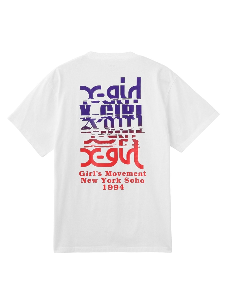NOISE LOGO S/S TEE X-girl エックスガール トップス カットソー・Tシャツ ホワイト ブルー ブラック【送料無料】[ Fashion]