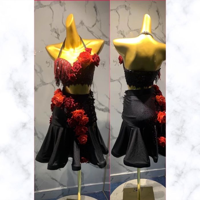 楽天市場】【受注生産・セミオーダー】社交ダンス ドレス ダンスドレス