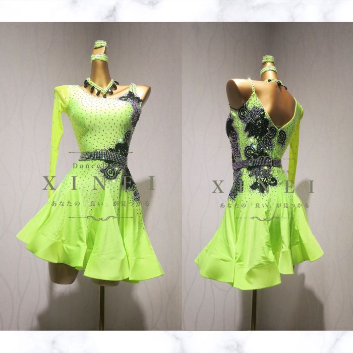 楽天市場】【既製品】社交ダンスドレス ダンス衣装 発表会 ステージ