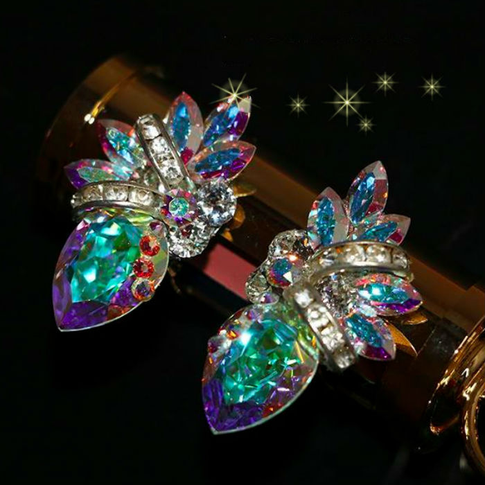 社交ダンス アクセサリー 競技会 デモ パーティー ラテンドレス モダンドレス イヤリング ピアス YP011 【XINEI】|XINEIダンスドレス