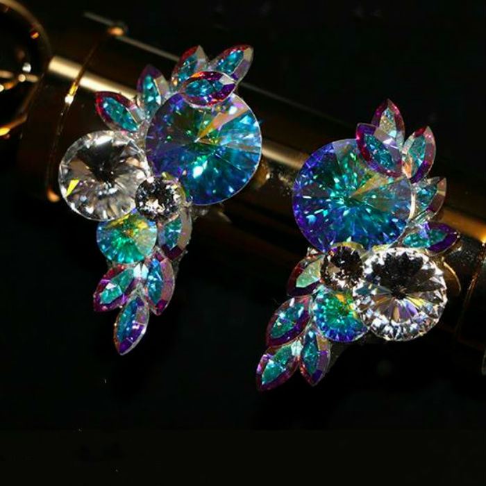 社交ダンス アクセサリー 競技会 デモ パーティー ラテンドレス モダンドレス イヤリング ピアス YP012 【XINEI】|XINEIダンスドレス