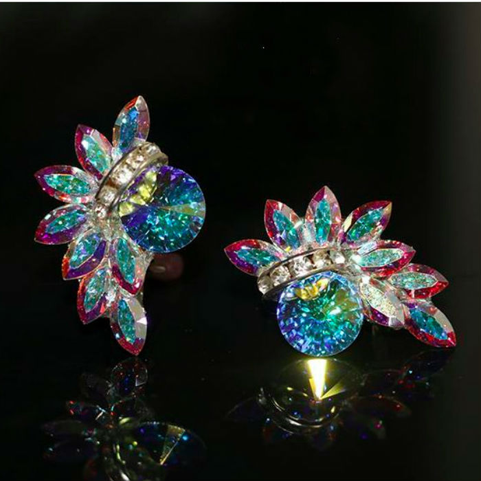 社交ダンス アクセサリー 競技会 デモ パーティー ラテンドレス モダンドレス イヤリング ピアス YP014 【XINEI】|XINEIダンスドレス