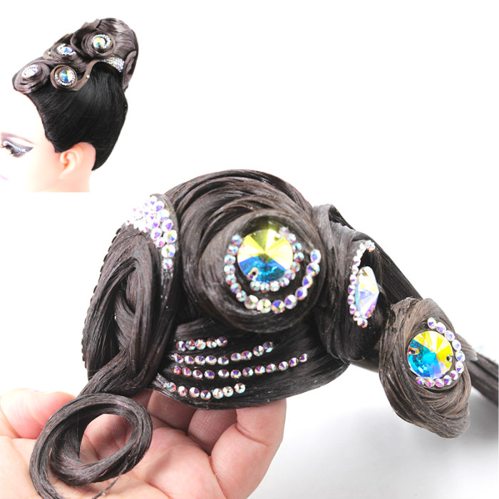 社交ダンス ヘアアクセサリー 髪飾り 競技会 デモ パーティー ラテンドレス モダンドレス ヘアオーナメント　H019｜XINEIダンスドレス