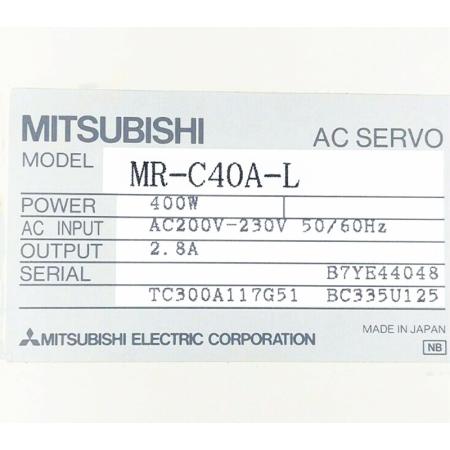 新品【 ★送料無料 】MITSUBISHI 三菱電機 MR-C40A-L 【6ヶ月保証】|BWBJ店