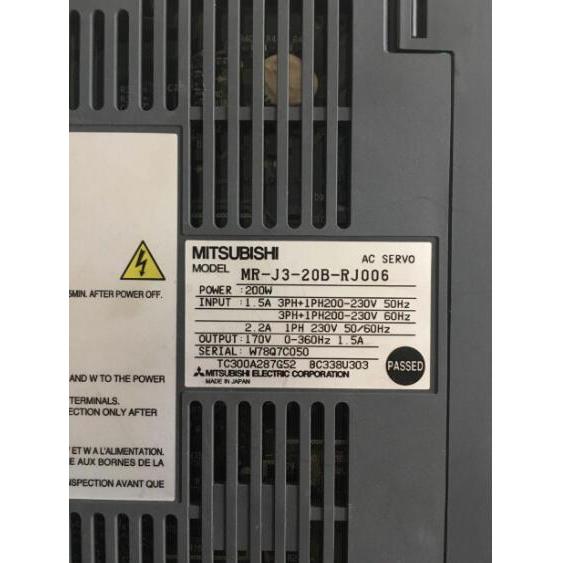 【新品 ★送料無料 】MITSUBISHI 三菱電機 MR-J3-20B-RJ006 ACサーボアンプ【６ヶ月保証】｜BWBJ店