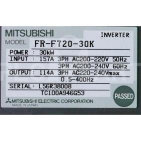 新品◆送料無料◆MITSUBISHI 三菱電機 FR-F720-30K インバータ ◆ 6ヶ月保証|BWBJ店