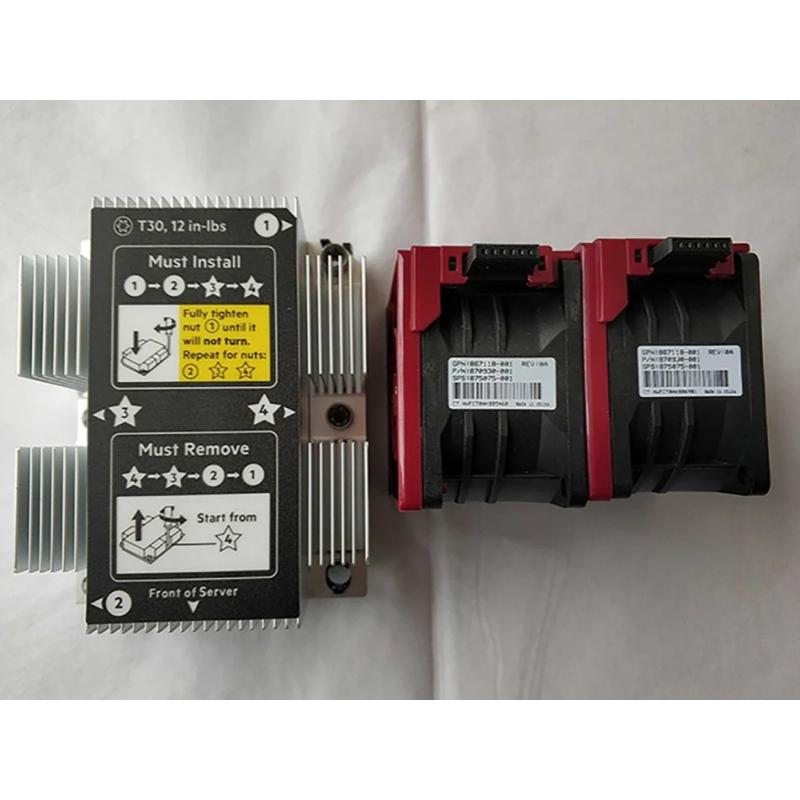 新品 HP ProLiant DL380 Gen10 用 CPU クーラー ヒートシンク+ファン*2個 P/N 875070-001 839274-001 873592-001|BWBJ店