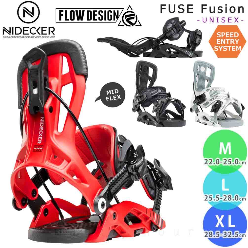 予約商品 スノーボード ビンディング スノボー バインディング FLOW ナイデッカー フロー FUSE メンズ レディース スピードエントリー ボード 26-27 グラトリ｜マジック・アワー 53,900円