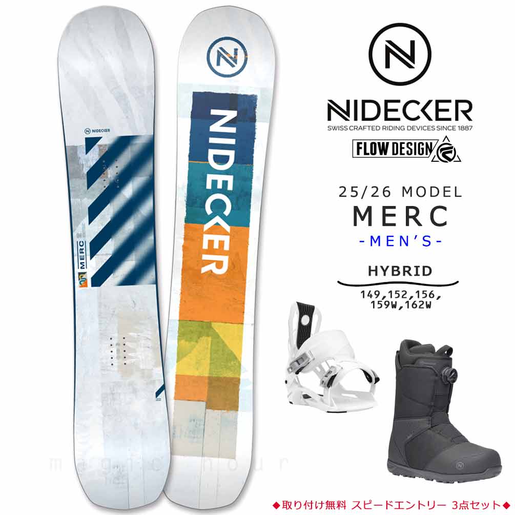 楽天市場】スノーボード 板 メンズ 2点 セット 23-24 NIDECKER