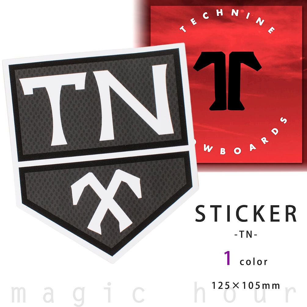 楽天市場 送料無料 Technine テックナイン ステッカー ブランドおしゃれ かっこいい Tnロゴ T9 Sticker Tn マジック アワー