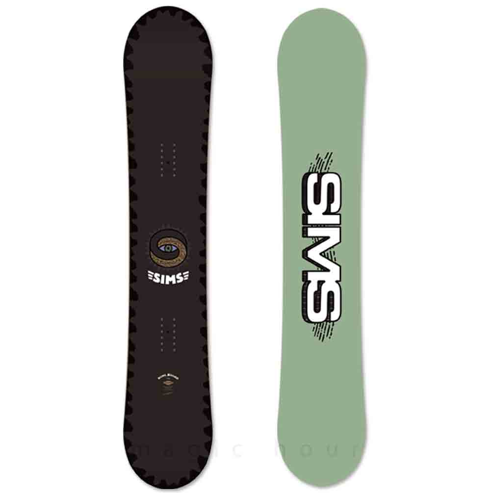 Sims スノーボード 板 143cm 白 ホワイト スノボ キャンバー シムス