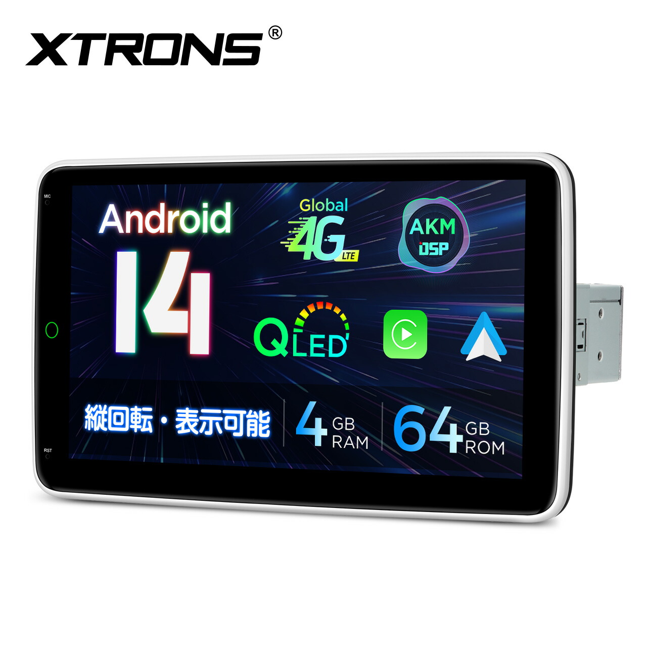 アンドロイドナビ　XTRONS　TSD100L TSD100L）XTRONS 10インチ 2DIN Android10 4G WIFI 全画面シェア