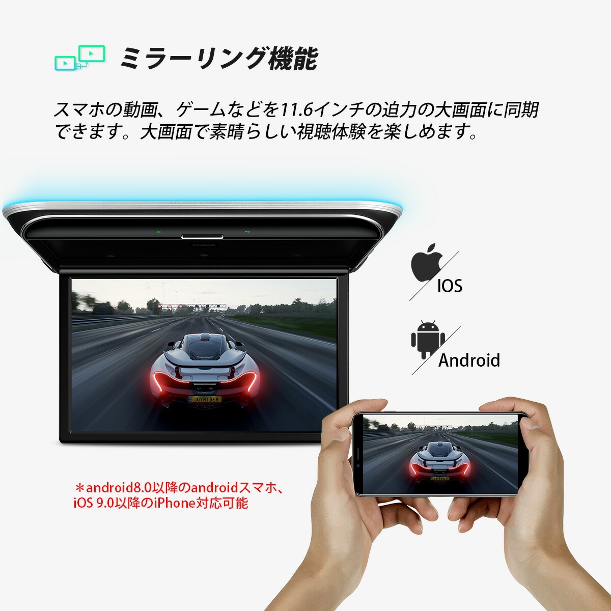 Sale 58 Off Xtrons Android フリップダウンモニター 車載モニター 11 6インチ Ips大画面 フルhd 19x1080高画質 超薄 Hdmi入力 8kビデオ スピーカー内蔵 外部入力 ドア連動 水平開閉170度 Usb Cm116a Whitesforracialequity Org