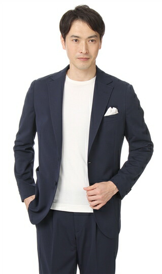 楽天市場 春夏用ネイビー系ネックピロージャケット セットアップ Christianoranibrownlabel 洋服の青山plus