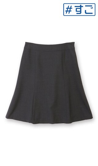 【洋服の青山】オールシーズン グレー系 【超ストレッチスーツ】フレアスカート【クイーン】【セットアップ着用可】【＃すご】