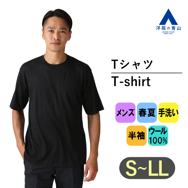 【楽天市場】【洋服の青山】尾州産地 ウール100% Tシャツ メンズ S 