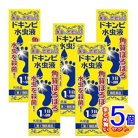 【5個書き割り】【第2類飲み薬】ドキンピミズムシ液 20ｍL 松浦薬業【小型宅配便】