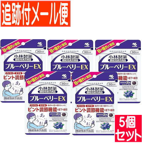 【5個書き割り】ブルーベリーＥＸ（６０粒）小林製薬サプリ【電子メイル便貨物輸送無料/5個書き割り】