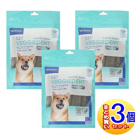 楽天市場】【3個セット】C.E.T.ベジデントフレッシュ 犬用 M 15