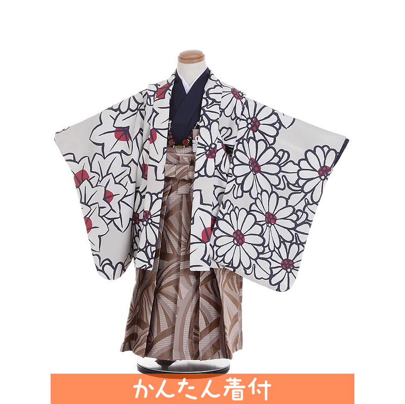 【レンタル】かんたん七五三 簡単着付 マジックテープ 753|七五三 3歳|着物 レンタル 3歳 N327 花わらべ 水色レトロ花に白 緑袴 3歳男の子|七五三 着物 3歳 フルセット|七五三 3歳|子供|七五三 3歳児 レンタル|七五三| 着物|往復送料無料【0AON328】｜礼服喪服レンタルのやました