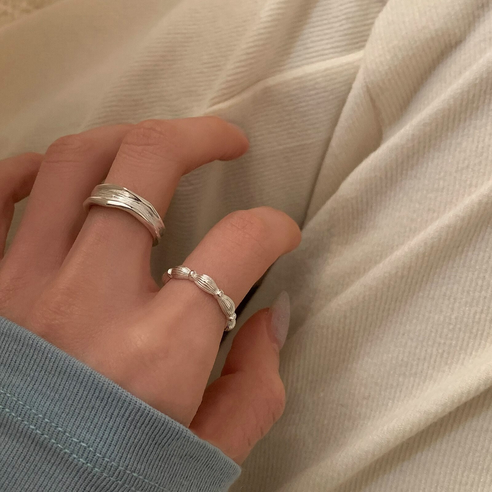 楽天市場】シルバーリング レディース リング シンプル 開口 指輪