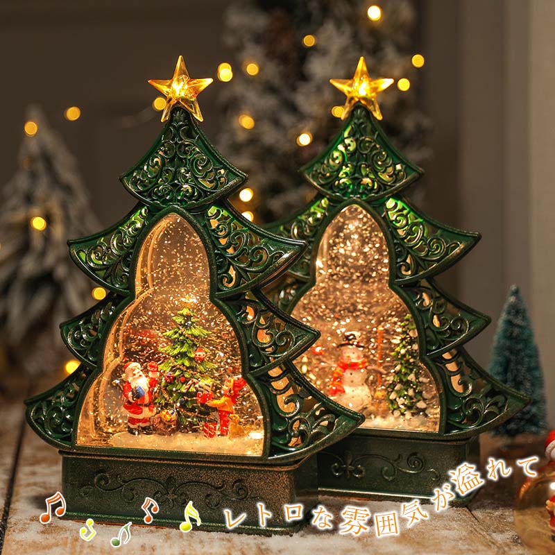 楽天市場】クリスマス スノードーム バブルLEDライト スノーマン