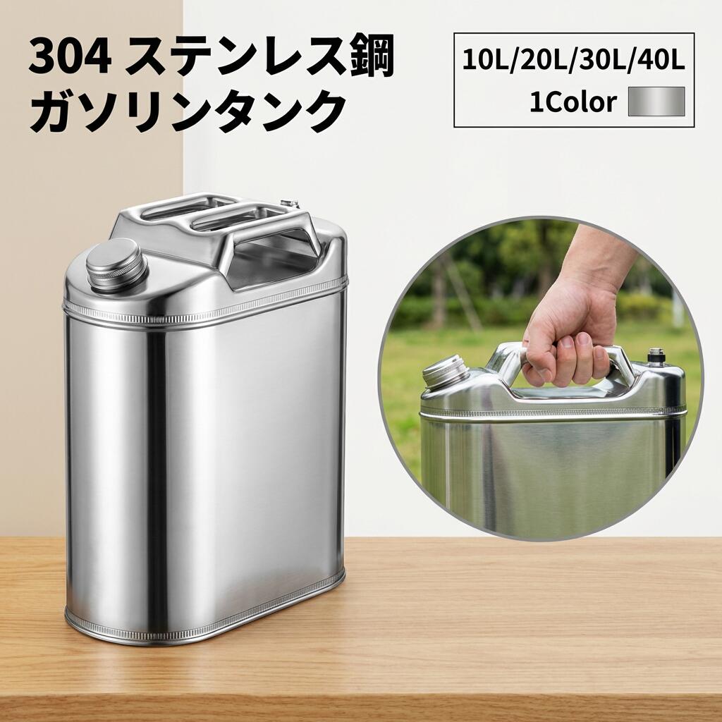 【SS二分の一OFF】304ステンレス鋼鋼 揮発油貯蔵タンク 5L 10L 20L 黒いこと スパイス黄色 今めかしい ランプ油用 ランプ油貯蔵タンク ランプ油缶 ステンレス鋼しろがね色 今めかしい 揮発油用 車用 防災用 防爆貯蔵タンク ステンレス鋼容れもの