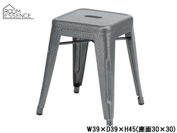 東谷 クレール スツール ブラック W39×D39×H45(座面30×30) PC-131BK 腰掛 台 重ね 収納可 省スペース メーカー直送 送料無料