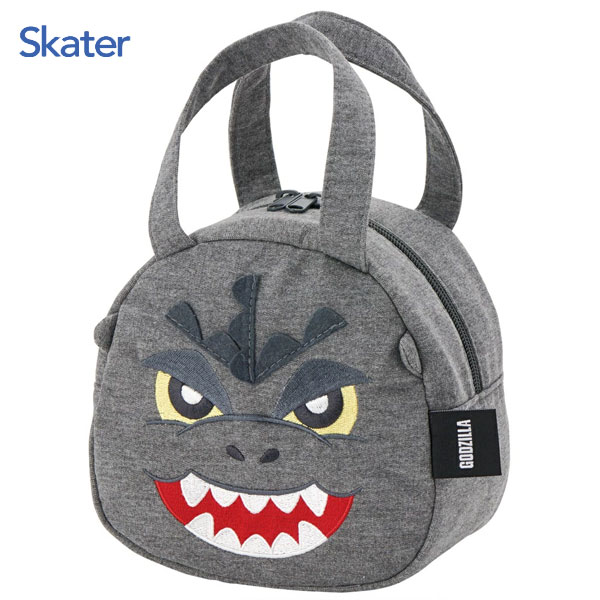 スエット素材ダイカットバッグ ゴジラ スケーター KNBD1 / 手提げ型 バッグ かばん ランチバッグ お弁当入れ ミニトート ぬいぐるみ キッズ用 子供用 こども用 かわいい おしゃれ 可愛い お洒落 キャラクター かっこいい 男の子 男性 メンズ Godzilla グレー /画像