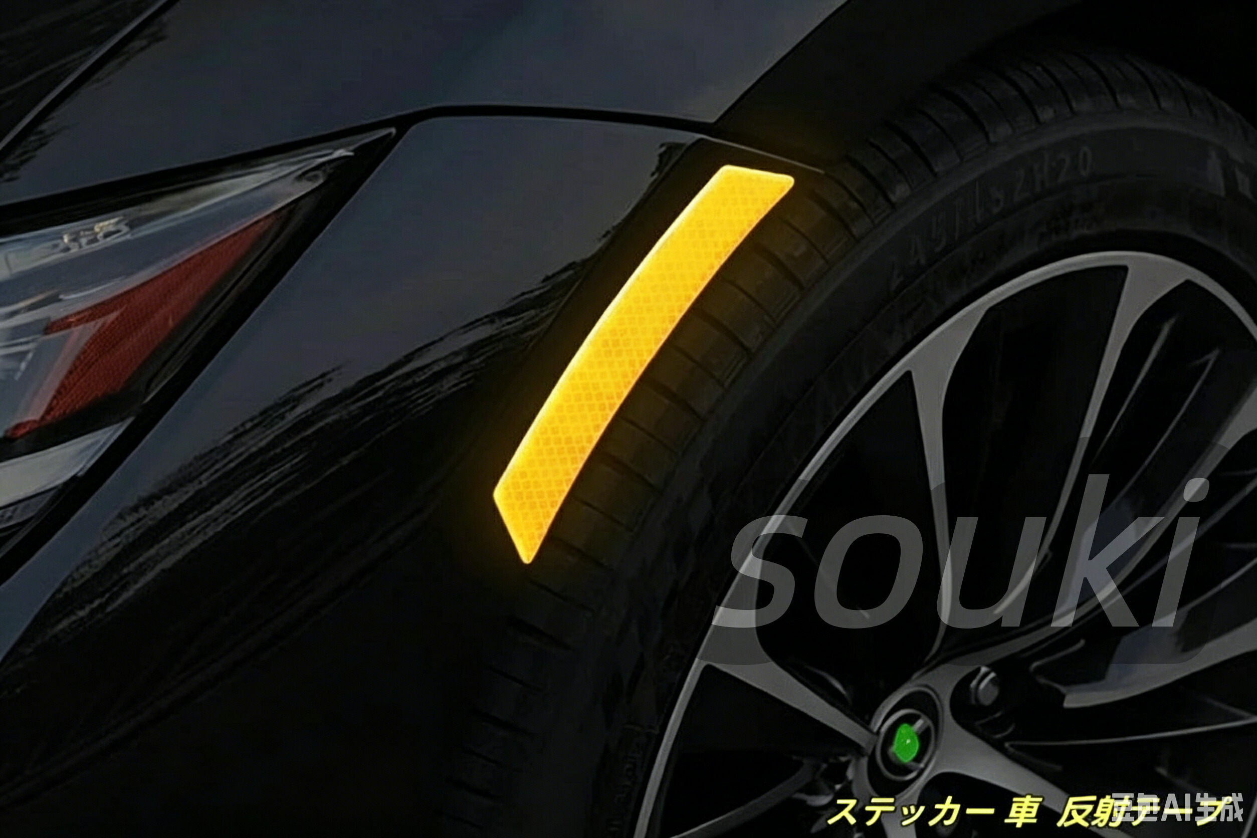 レクサス・LS500h XF50用 ステッカー 車 反射テープ ドア リフレクター ドアガード ドアエッジプロテクター 2個 3種選択 100444