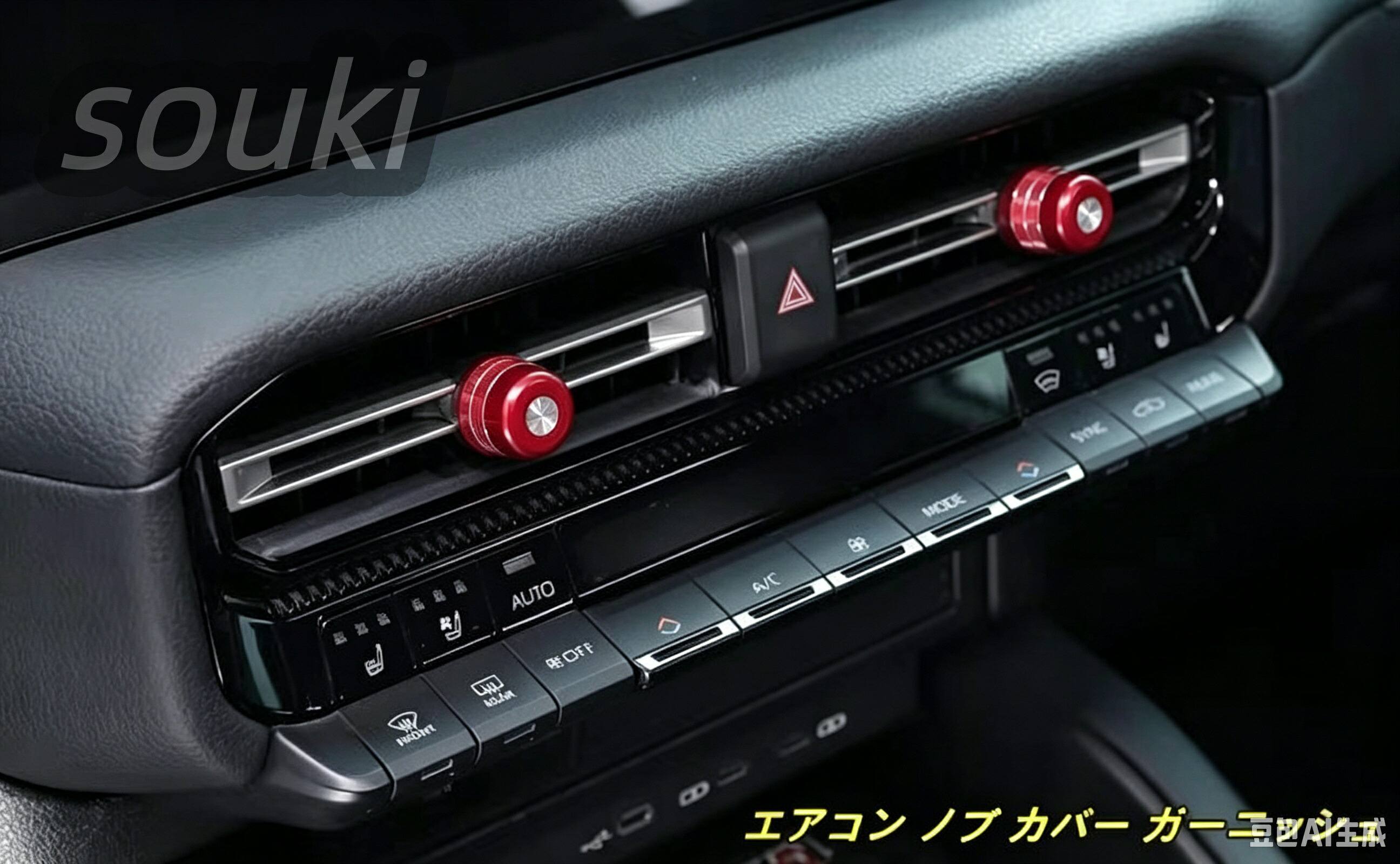 トヨタ・ランドクルーザー/ プラド250系 用 エアコン ノブ カバー ガーニッシュ 内装パーツ アクセサリー 4個 2色選択 101592