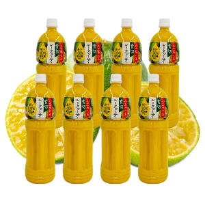 【お中元】【で2冠獲得】沖縄 大宜味村産 青切 シークヮーサージュース 100% 業務用 1.48L 8本セット 原液 ストレート 国産 美容 健康 クエン酸 ノビレチン ビタミンC 常温 シークワーサー ジュース シークワーサー シークワァーサー シークワサー 送料無料｜やえやまファーム　店