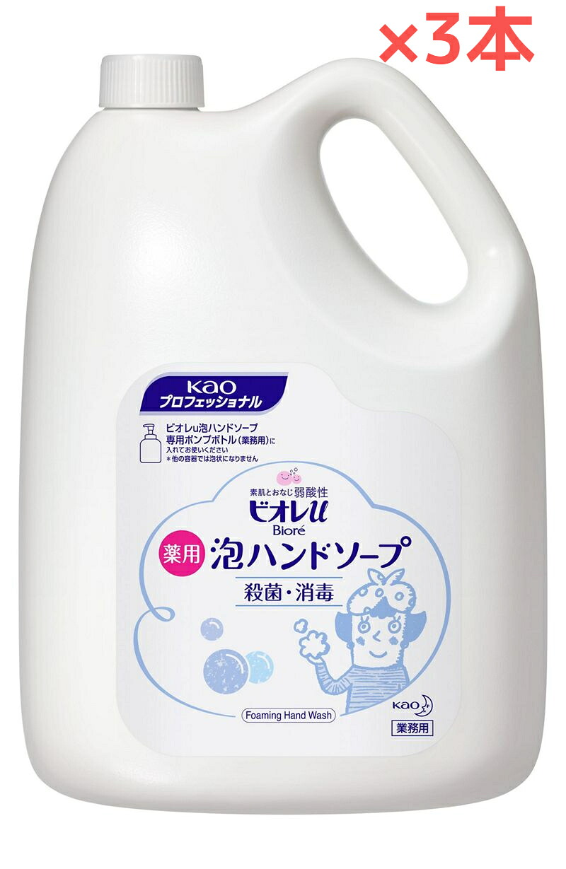 名取り草 ビオレＵ泡御手手石ケン マイルドシトラスの芳ばしさ【４Ｌ】【３本】詰替え用【１容れもの】お役目用 御手手石ケン 泡印字機 弱酸性【治療法部外品】【貨物輸送無料】