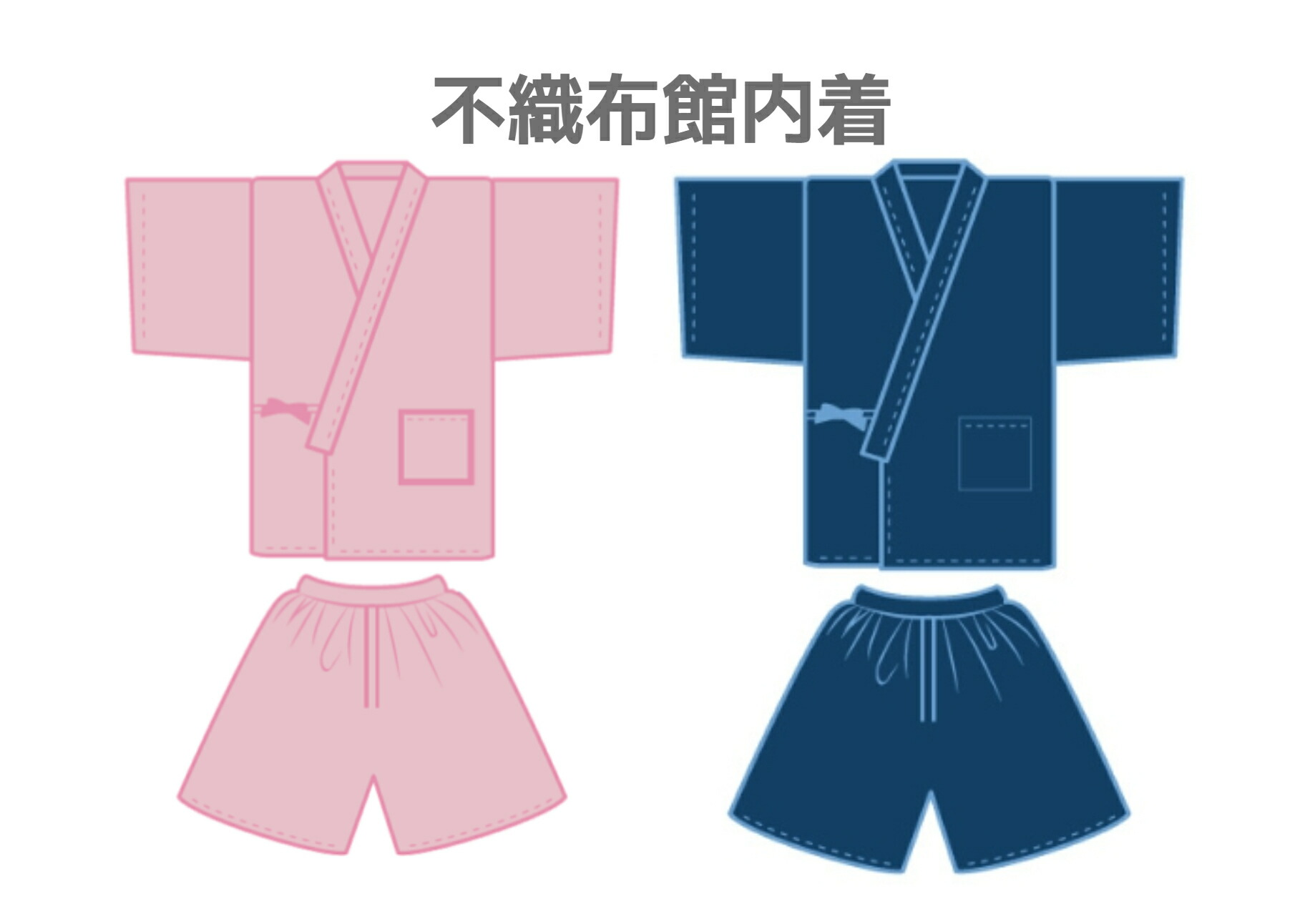 【６０着】不織布館内着 さくら色 不織布館内着 青碧【各６０着】【１容れもの】個荷造り 飾り気の無い館内着 使い切り手合い 腰紐で飾り気の無いに酉の方角合わせる能力のある 使い捨て せっ生的 上下書き割り 飾り気の無い一時滞在用【貨物輸送無料】
