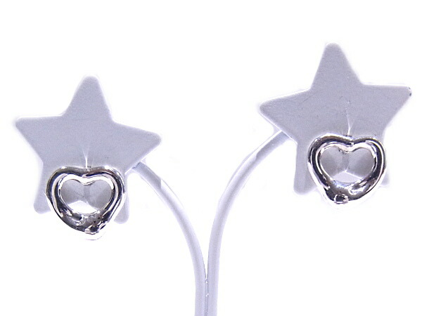 Tiffany Co ティファニー 925 Sv シルバーピアス オープンハート 中古 程度a 美品 Psicologosancora Es