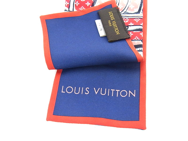 LOUIS VUITTON ルイヴィトン M75694シルク100％ スカーフバンドー