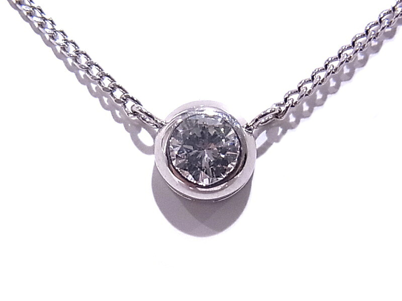 Pt850　プラチナ　ネックレス ダイヤ0.35ct 【中古】【程度A】【ノーブランド】