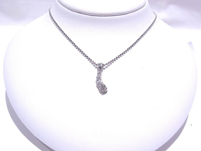 Pt850　プラチナ　ネックレス ダイヤ　計0.61ct 【中古】【程度A】【ノーブランド】