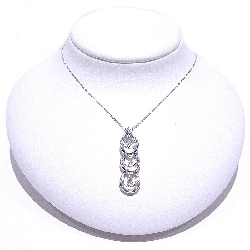 K18WG　ホワイトゴールド　ネックレスダイヤ合計0.76ct【中古】【程度A】【ノーブランド】｜ヤギ質店・平塚駅前店