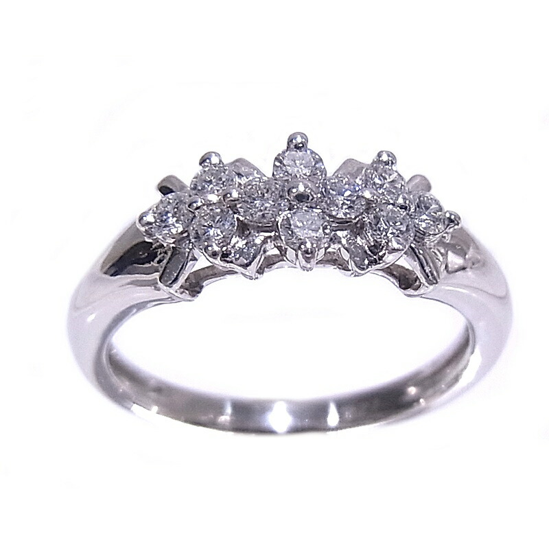 指輪　Pt950　プラチナ　ダイヤリング 合計0.27ct 【中古】【程度A】【美品】
