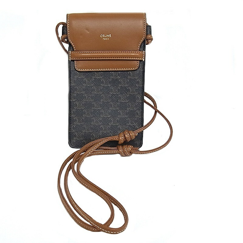 楽天市場】CELINE セリーヌ Phone Pouch フラップ付きモバイル