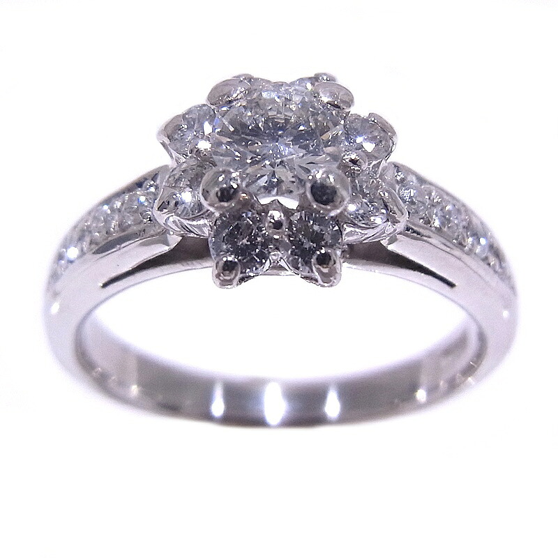 指輪　Pt900　プラチナ　ダイヤリング中央ダイヤ0.301ct　脇ダイヤ0.38ct【中古】【程度A】【質屋出品】【新品仕上げ済み】【ノーブランド】｜ヤギ質店・平塚駅前店